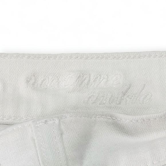 7 For All Mankind Roxanne Ankle Jeans 25x26 White Slim Fit Stretch Designer - Picture 6 of 12